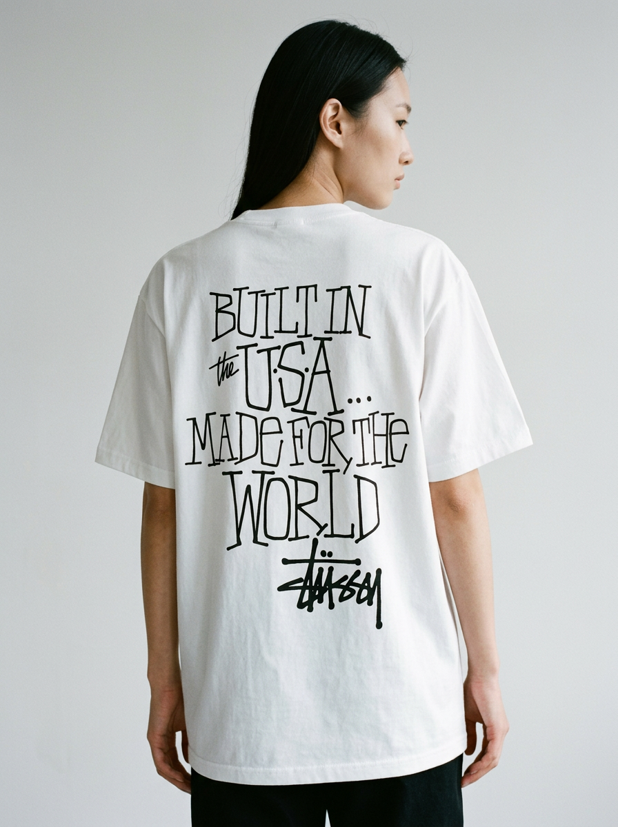 Stüssy Built in the USA Tee — White